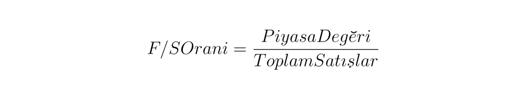 F/S Oranı Alternatif Formülü